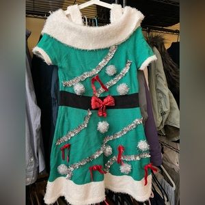 Christmas ugly sweater tree dress Junior's M